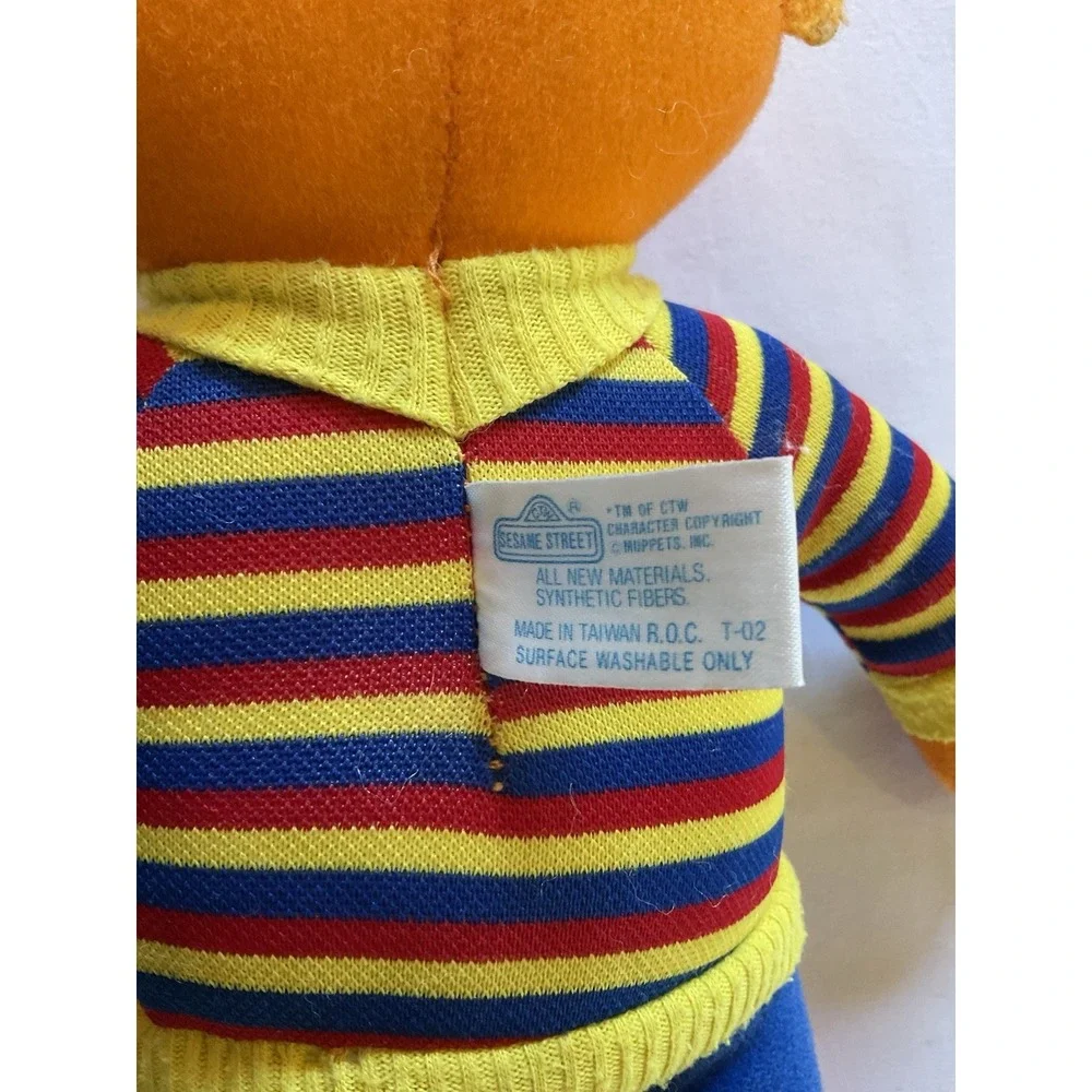 Vintage Hasbro Sesame Street Ernie Plush Soft‎ Stuffed 1984 1985